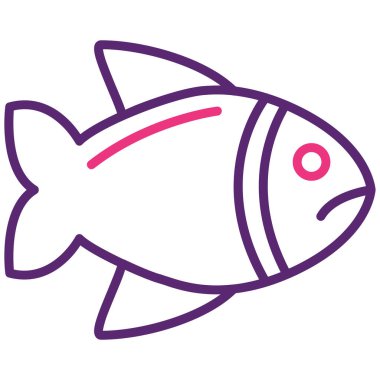 Balık. Web simgesi basit illüstrasyon