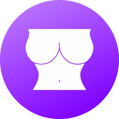 Moda tarzında izole edilmiş arka planda göğüs göğüs simgesi