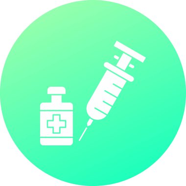 Aşı simgesi, basit vektör çizimi