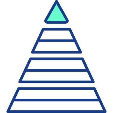 Piramit. Web simgesi basit illüstrasyon