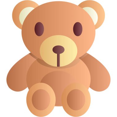 Ayı oyuncağı, illüstrasyon, beyaz arkaplan vektörü.