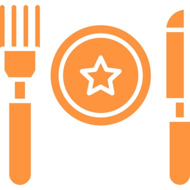 Bir restoran simgelerinin vektör illüstrasyonu