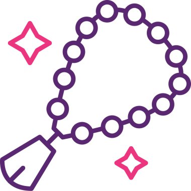 Kolye. Web simgesi basit illüstrasyon