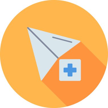 Hastane düz vektör simgesi