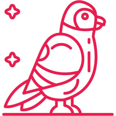 kuş simgesi vektör illüstrasyonu