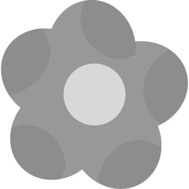 Çiçek. Web simgesi basit illüstrasyon