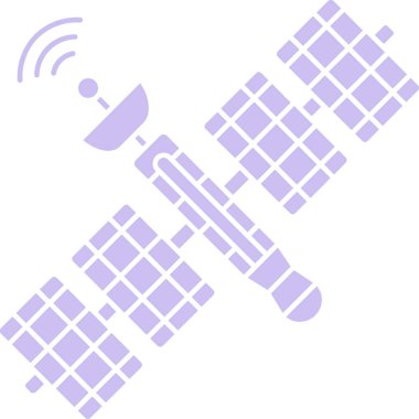 Uydu simgesinin vektör illüstrasyonu