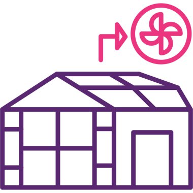 Bir ev simgesinin vektör illüstrasyonu