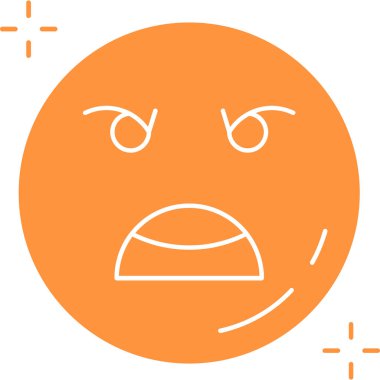 Şirin bir duygu simgesinin vektör illüstrasyonu