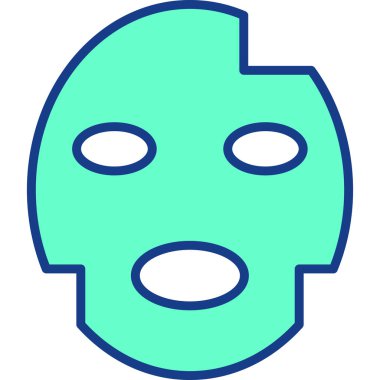 Maske. Web simgesi basit illüstrasyon