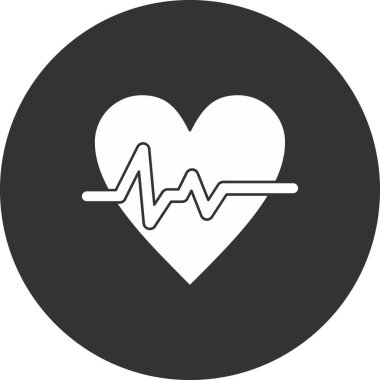 kardiyogram ikon vektör çizimi