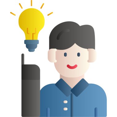 Bir fikrim var. Web simgesi basit illüstrasyon