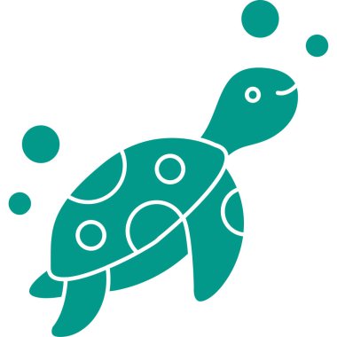 Kaplumbağa. Web simgesi basit illüstrasyon