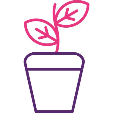 Bitki. Web simgesi basit illüstrasyon