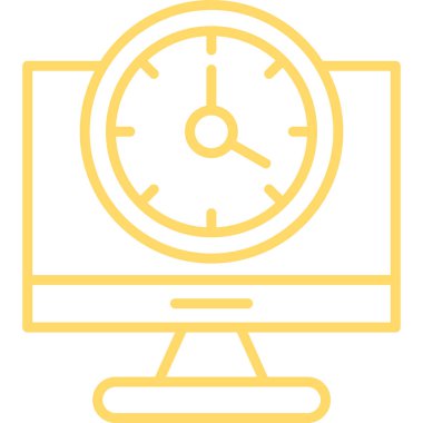 Saat simgesi vektör illüstrasyonu