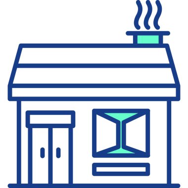 Ev. Web simgesi basit illüstrasyon