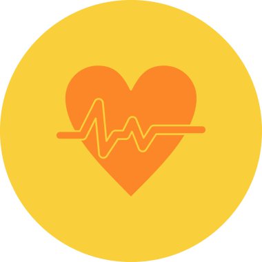 kalp atış hızı ikonu vektör çizimi