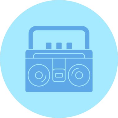 Radyo. Web simgesi basit illüstrasyon