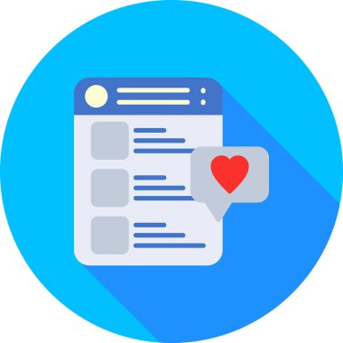 kalp sohbet vektör simgesi