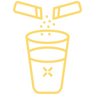 Su içme ikonu. Web için içecek vektör sembolünün özet çizimi