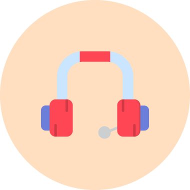 kulaklık simgesi vektör illüstrasyonu