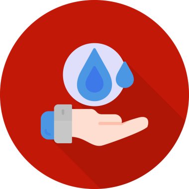 Kan damlası düz simge, vektör, illüstrasyon