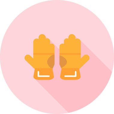 eldiven simgesi vektör illüstrasyonu