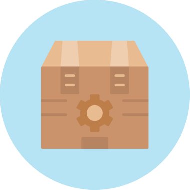 kargo kutusu. Web simgesi basit illüstrasyon