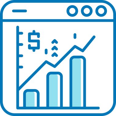 iş grafiği ikon vektör illüstrasyonu