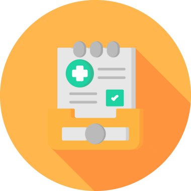 tıbbi denetim düz vektör simgesi