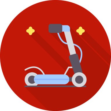 Motosiklet scooter simgesi düz stil