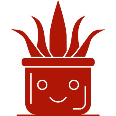 Tatlı kırmızı çiçek, illüstrasyon, beyaz arkaplanda vektör.