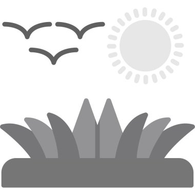 gün batımı ikon vektör illüstrasyonu