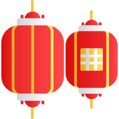 Çin bayrağı simgesi, çizgi film tarzı