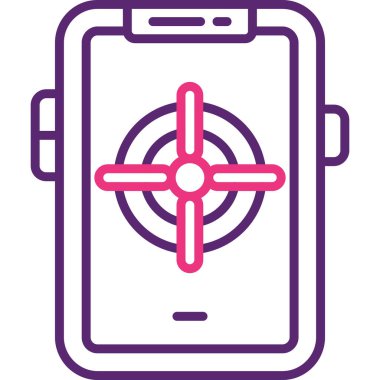 akıllı telefon simgesi vektör illüstrasyonu