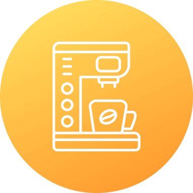 çay makinesi ikon vektör illüstrasyonu