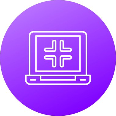 Modern b 'nin vektör illüstrasyonu monitör simgesinden yoksun