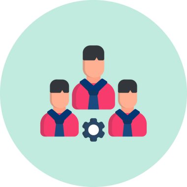 Ekip çalışması renkli vektör simgesi