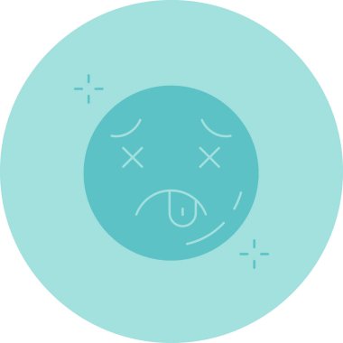 Mavi gözlü bir yüzün vektör çizimi