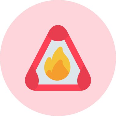 Yangın. Web simgesi basit illüstrasyon