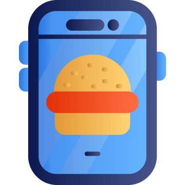 Hamburger ikonu. vektör illüstrasyonu