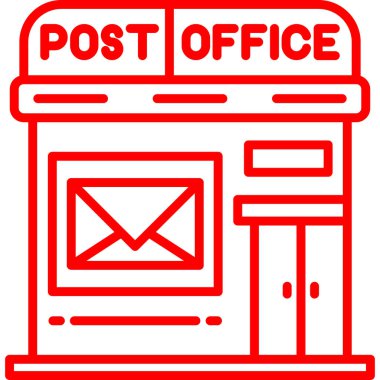 Postane binası simgesi ana hat biçiminde