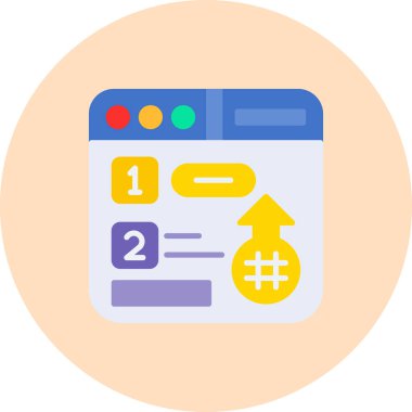 İnternette. Web simgesi basit illüstrasyon