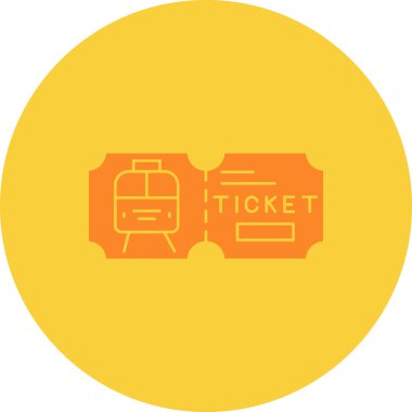 vektör tren bileti simgesi