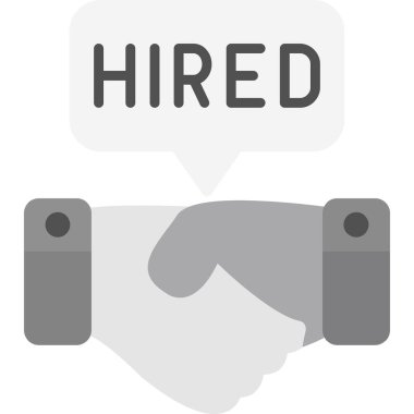 El sıkışma düz vektör simgesi