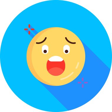 emoji. emoticon simgesi vektör illüstrasyonu