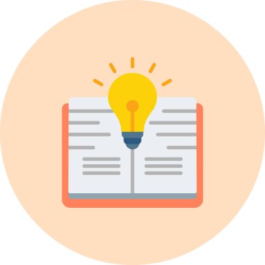 Kitap düz simgesi, vektör, illüstrasyon