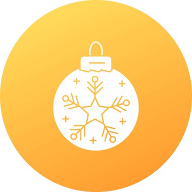 Noel topu simgesi, vektör illüstrasyonu