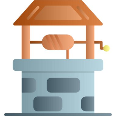 Beyaz arka planda feneri olan ahşap evin vektör çizimi.