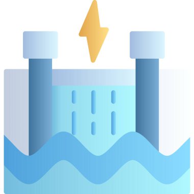 Elektrik santrali. Web simgesi basit illüstrasyon